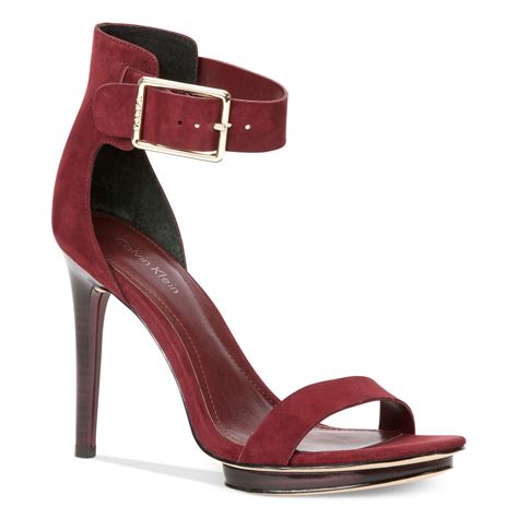 calvin klein red sandals